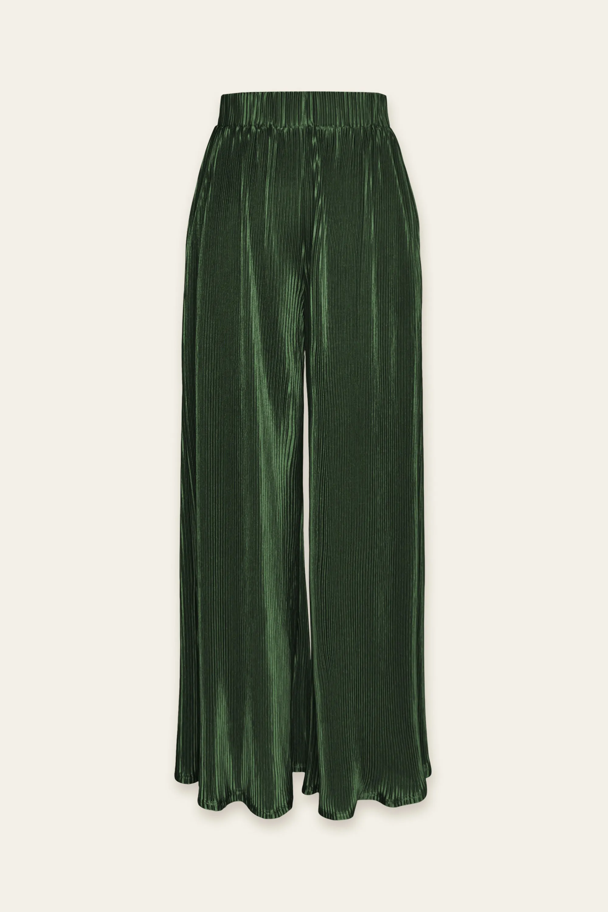 Dalton Micro-Pleated Wide-Leg Pants