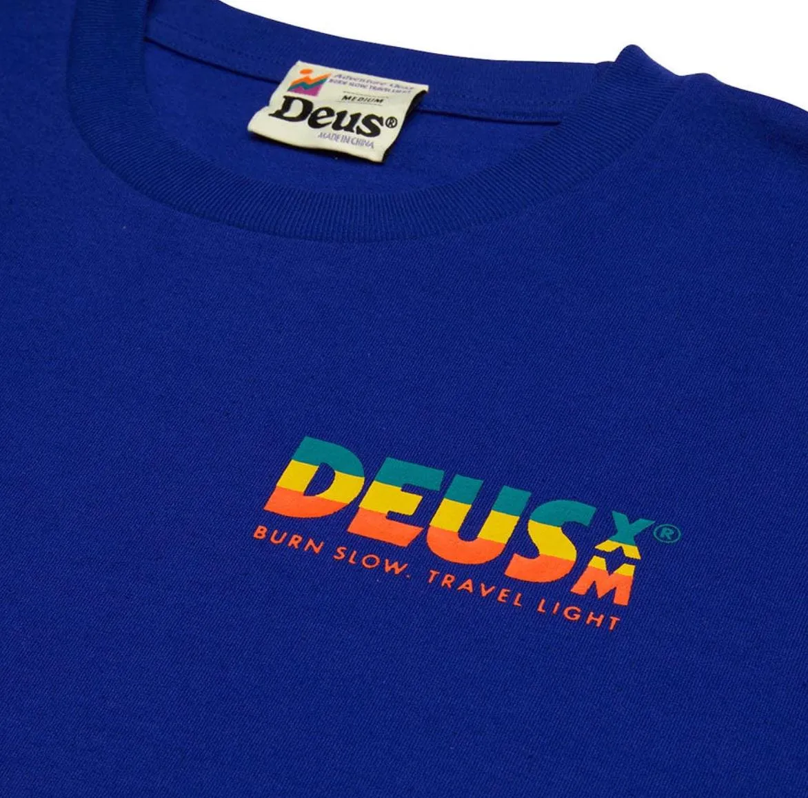 Deus ex Machina Mens Blue Short Sleeve T-Shirt Size Medium (New)