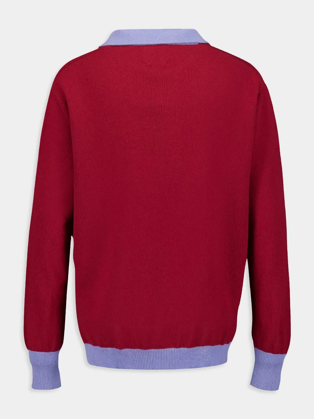 Diane Bordeaux Cashmere V-Neck Blouse