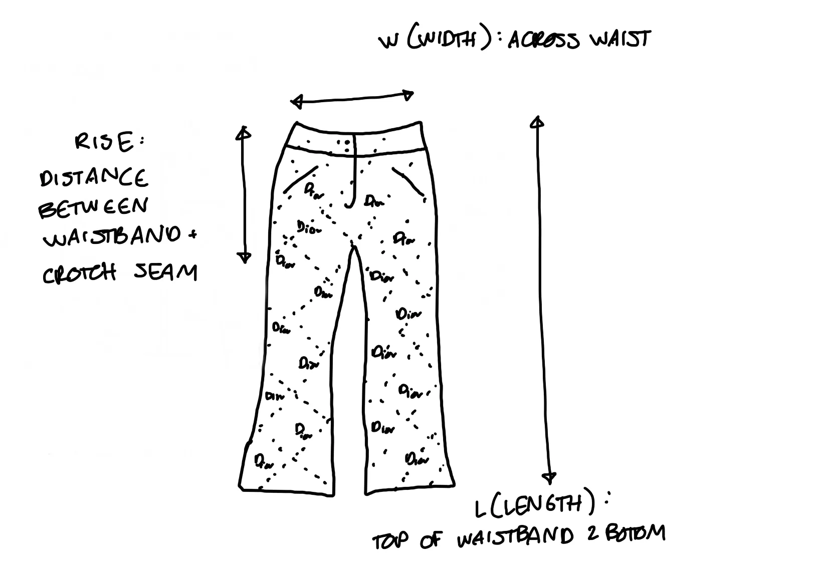 Dior Black Bondage Pants
