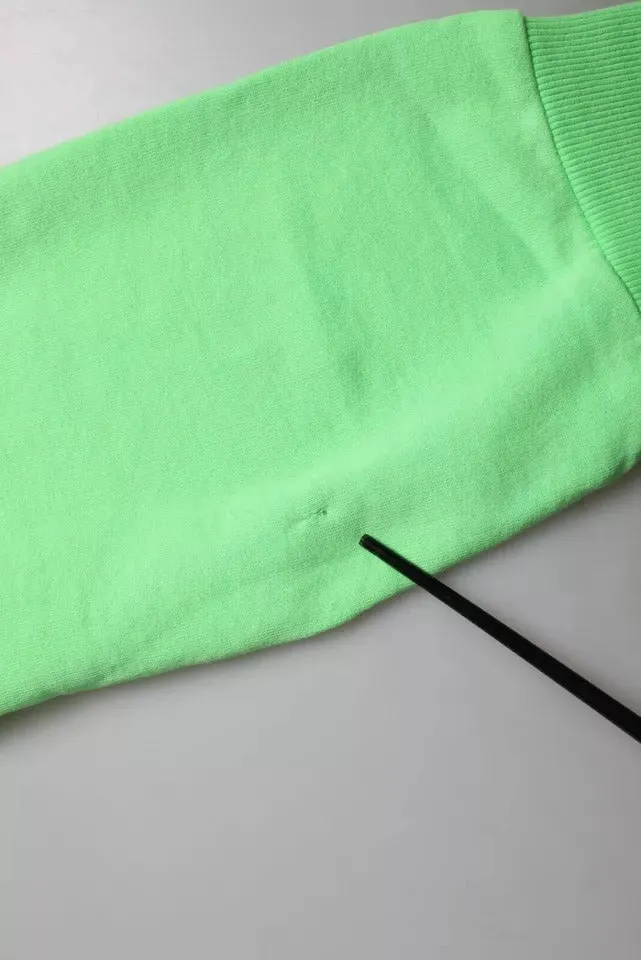 Dolce & Gabbana Neon Green Cotton Stretch Jogger Sweatpants Pants