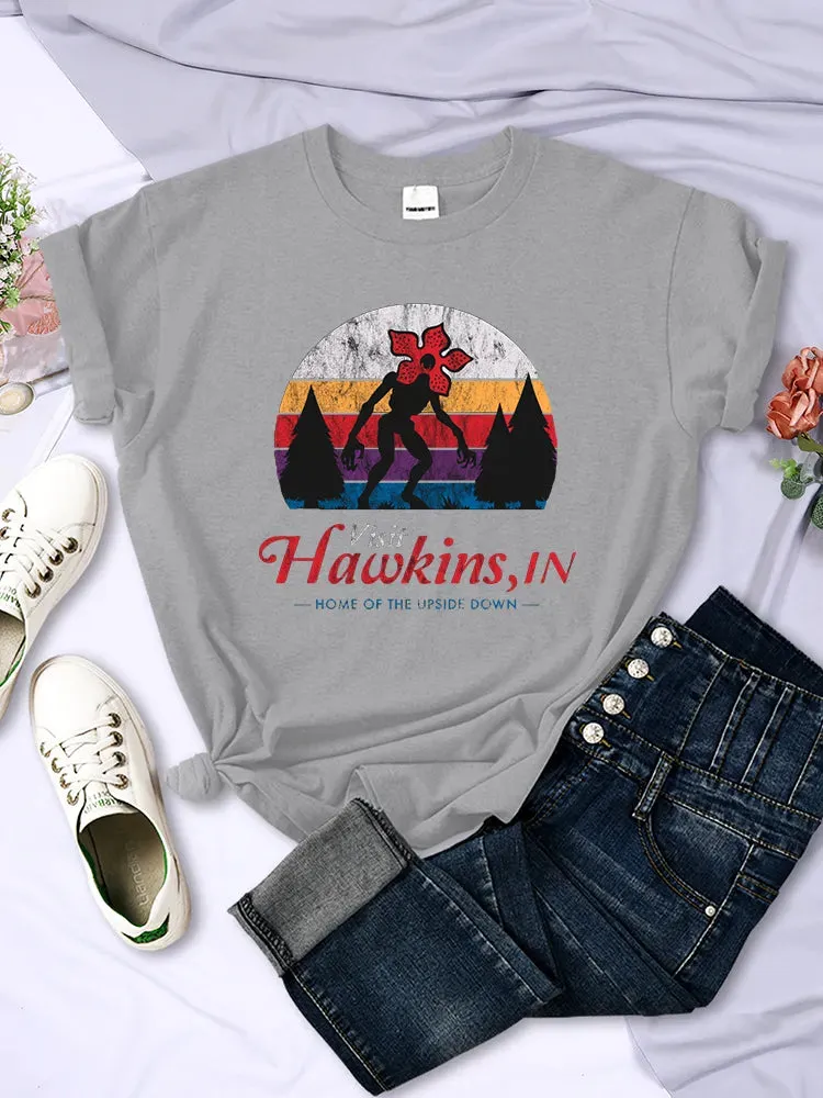 Dolce Banana Anime Printed T Shirts Womens Creativity Breathable Tshirts Fashion O-Neck Shirts Cartoons Brand Female Tops