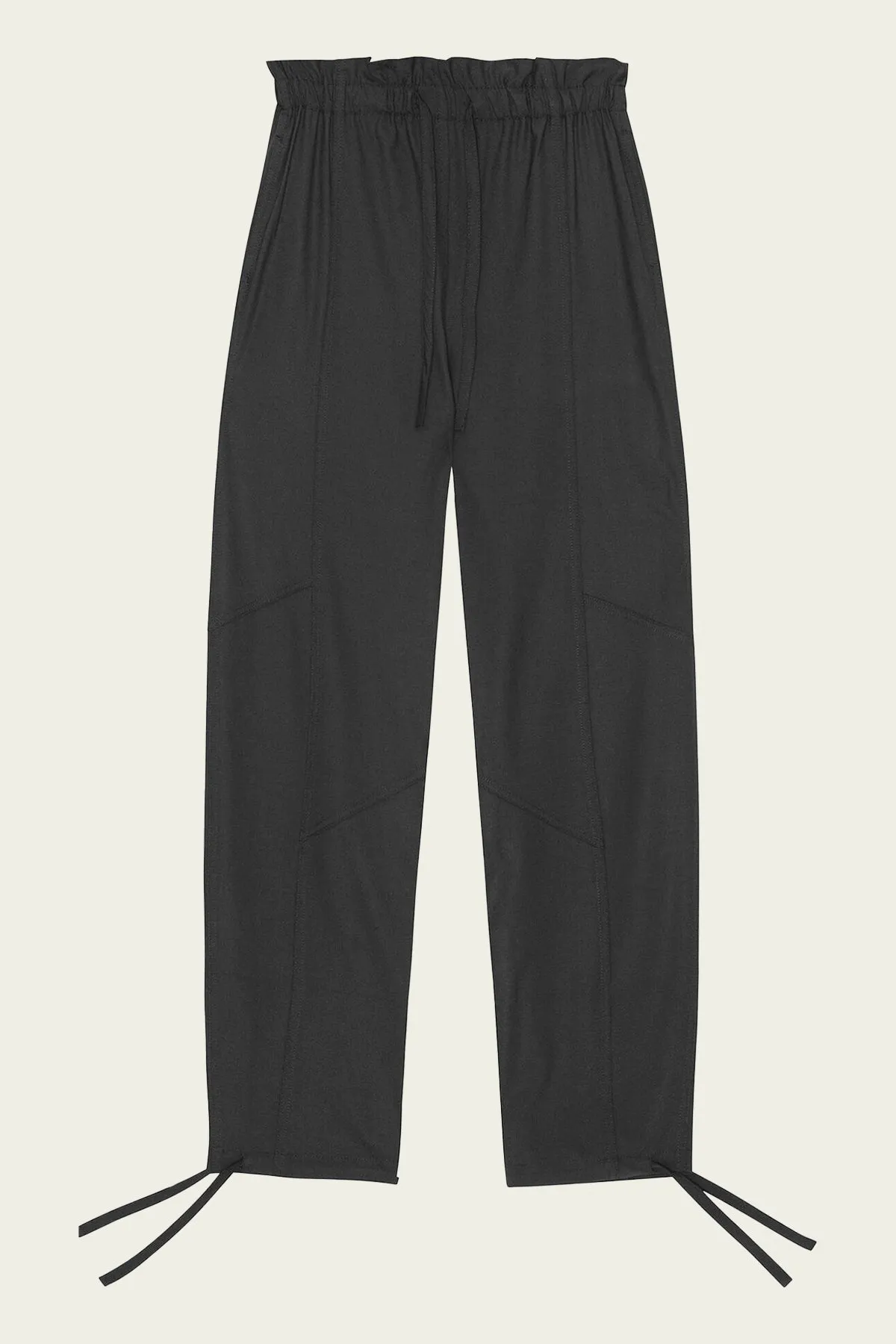Drapey Melange Elasticated Waist Pants in Black