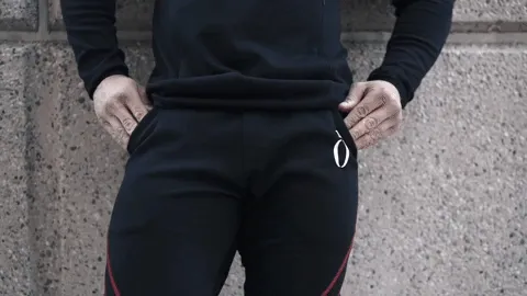 Dual Joggers Black & Red