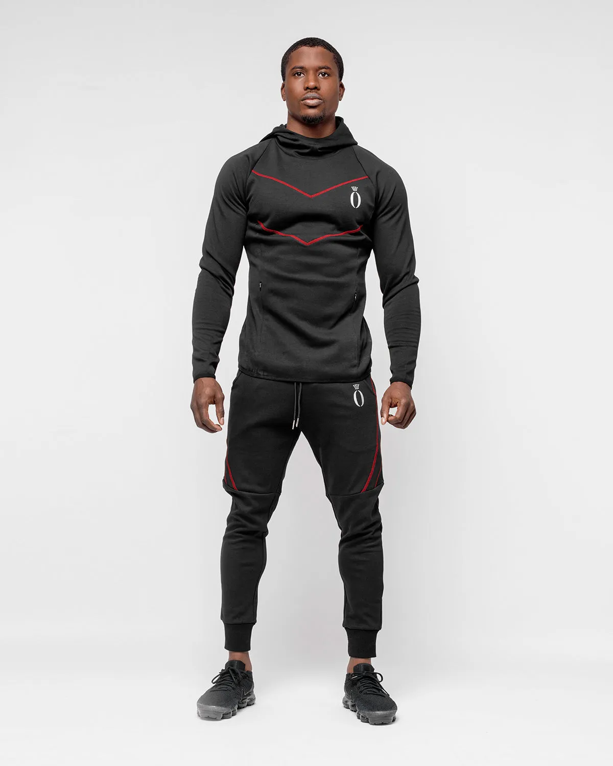Dual Joggers Black & Red