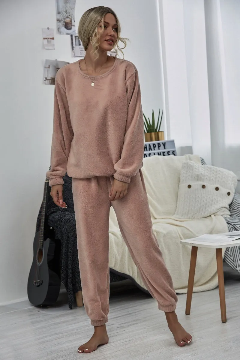 Dusty Pink Crewneck Sweatshirt & Joggers
