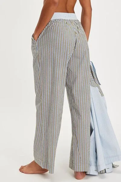 Elastic Waist Wide Leg Pants