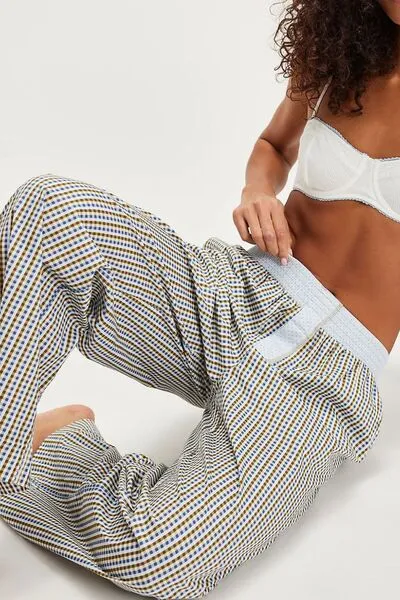 Elastic Waist Wide Leg Pants