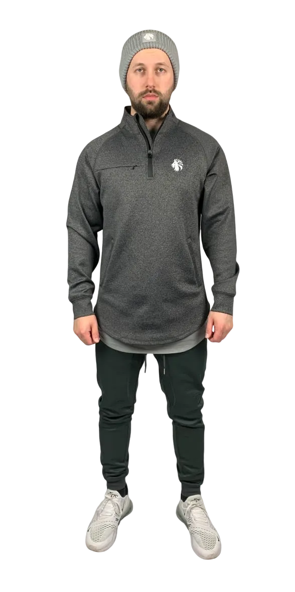Elevate 1/4 Zip Pullover - Dark Heather Grey