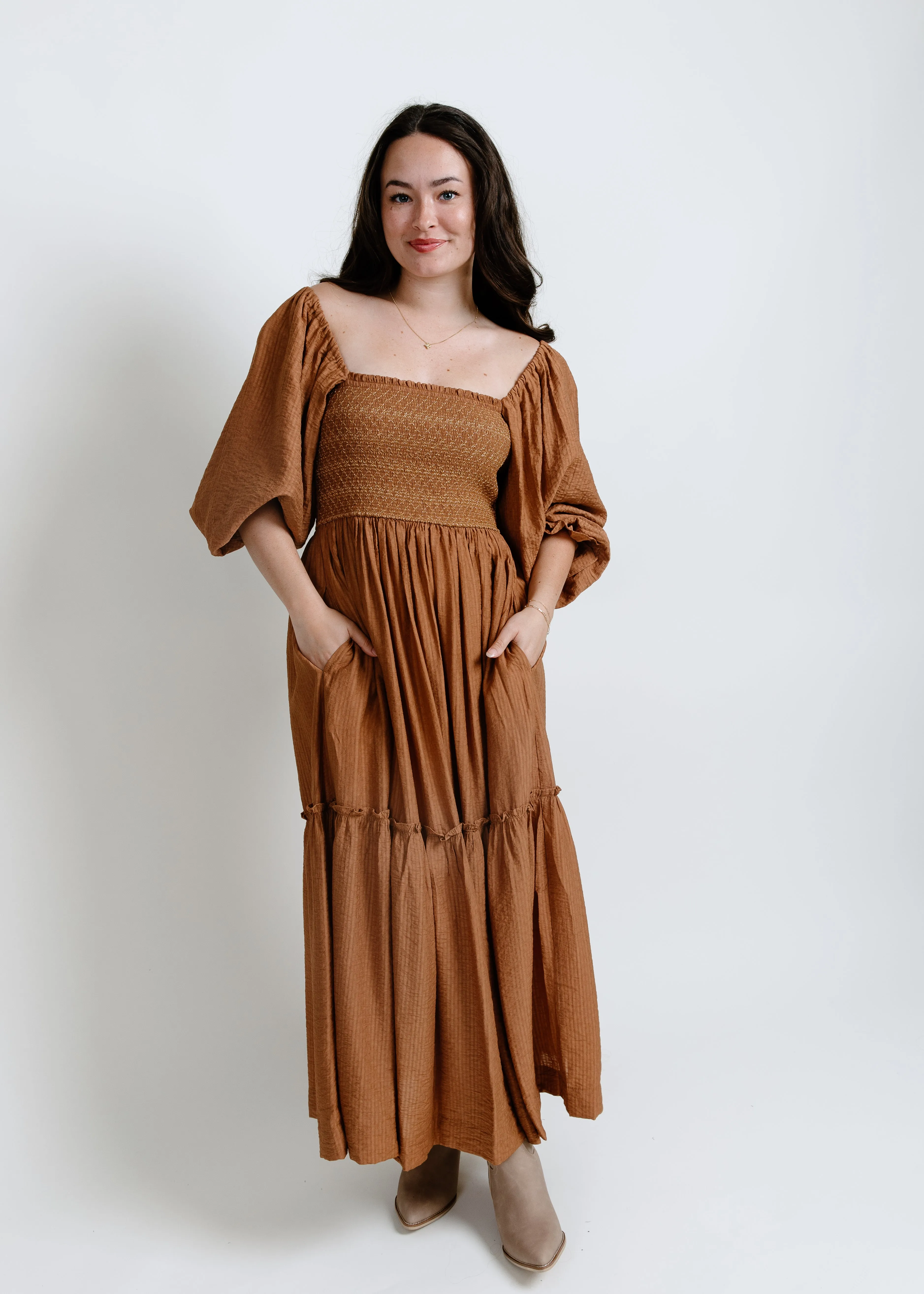 Eliana Tiered Midi Dress
