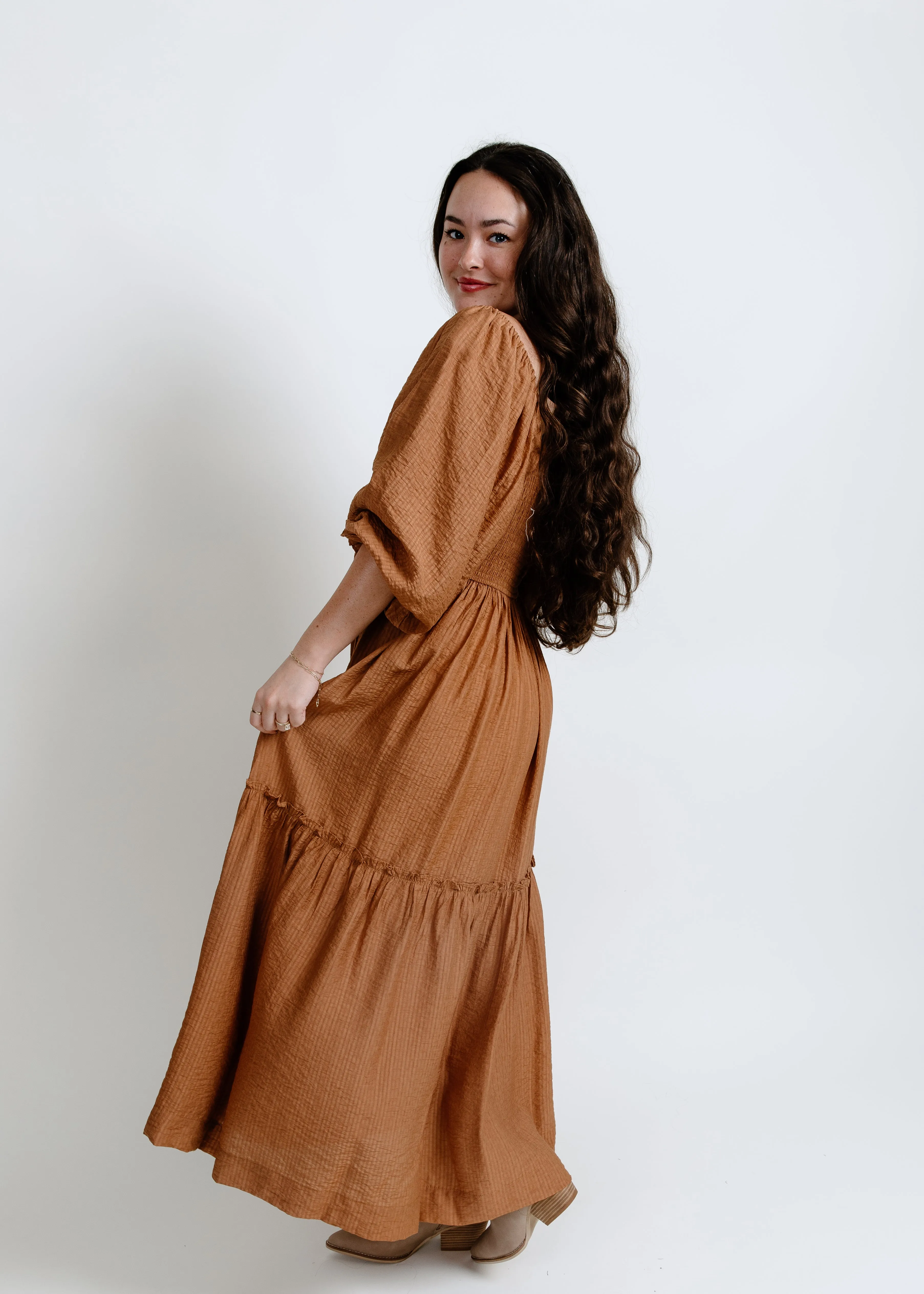 Eliana Tiered Midi Dress