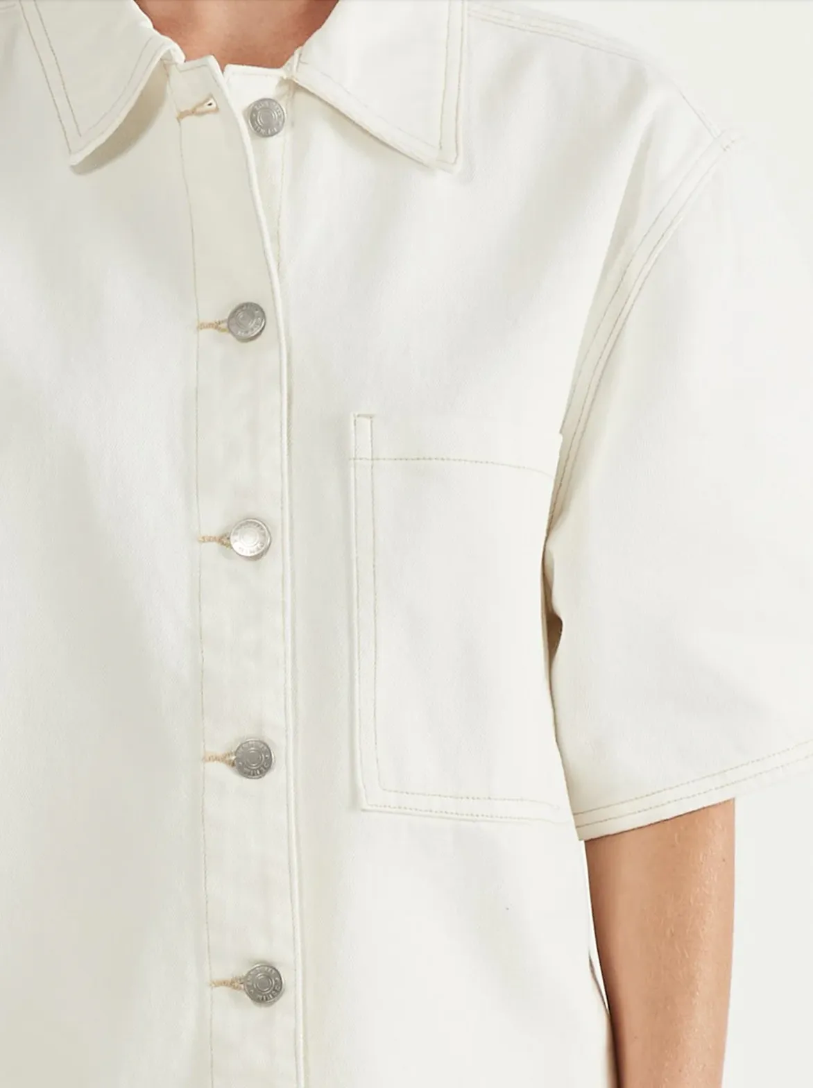 ENA PELLY Brooke Denim Shirt - White