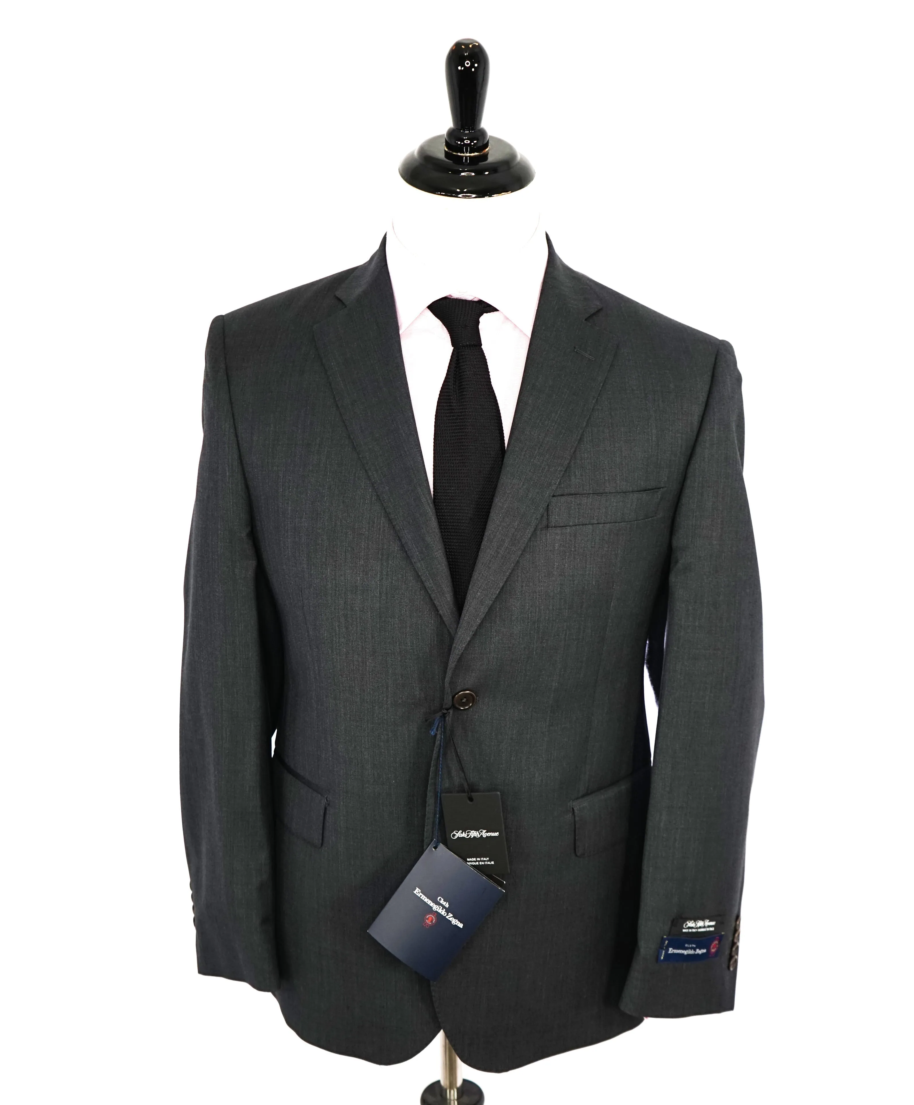 ERMENEGILDO ZEGNA - "MODERN FIT" SAKS FIFTH AVENUE *SILK* Gray Suit - 44R