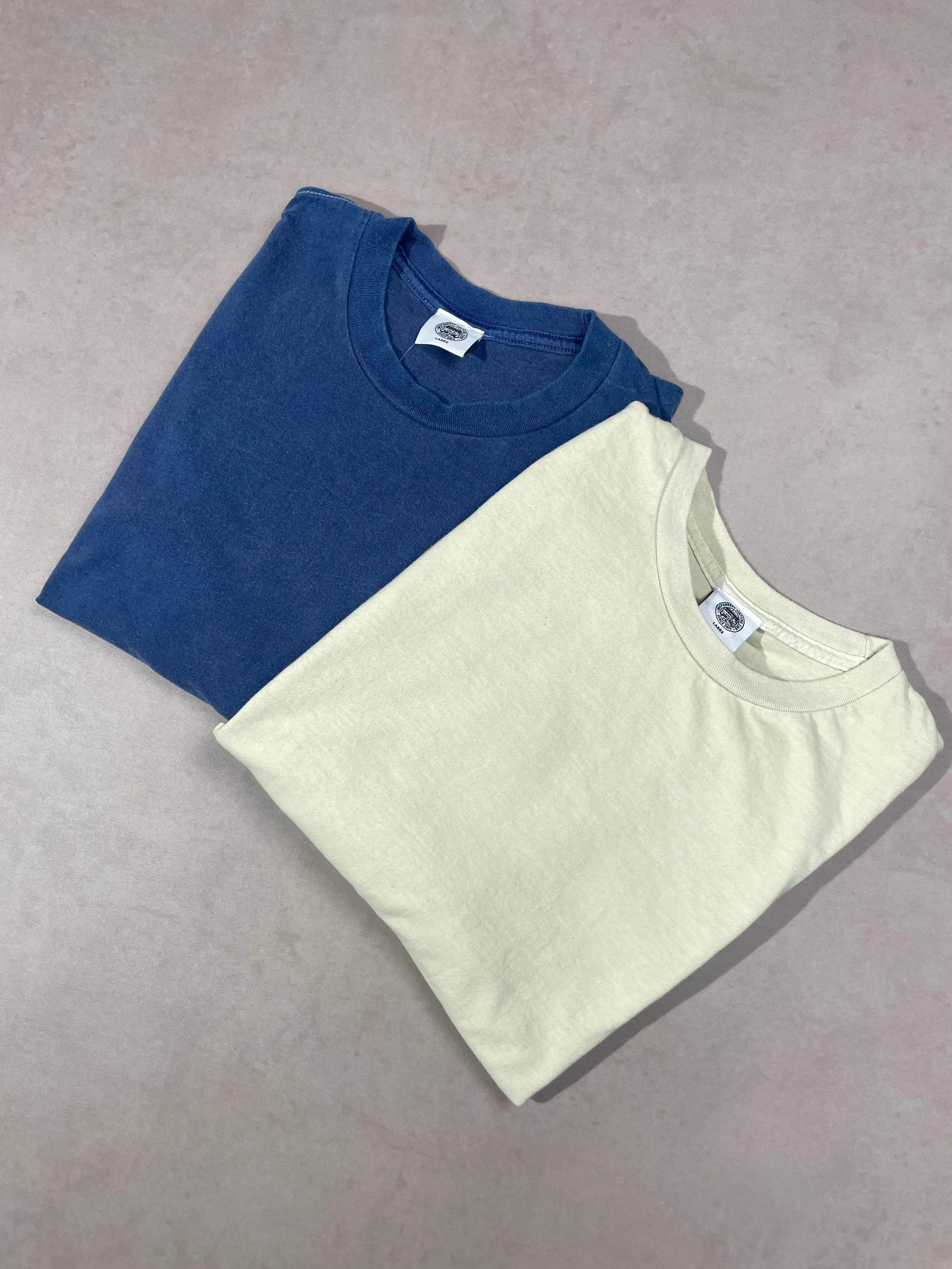 Essentials Vintage Washed Tees Twinpack - Navy/Ivory