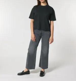 FAIRFITTERS Basic T-Shirt Boxy Fit Women  Nova black