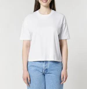 FAIRFITTERS Basic T-Shirt Boxy Fit Women  Nova white