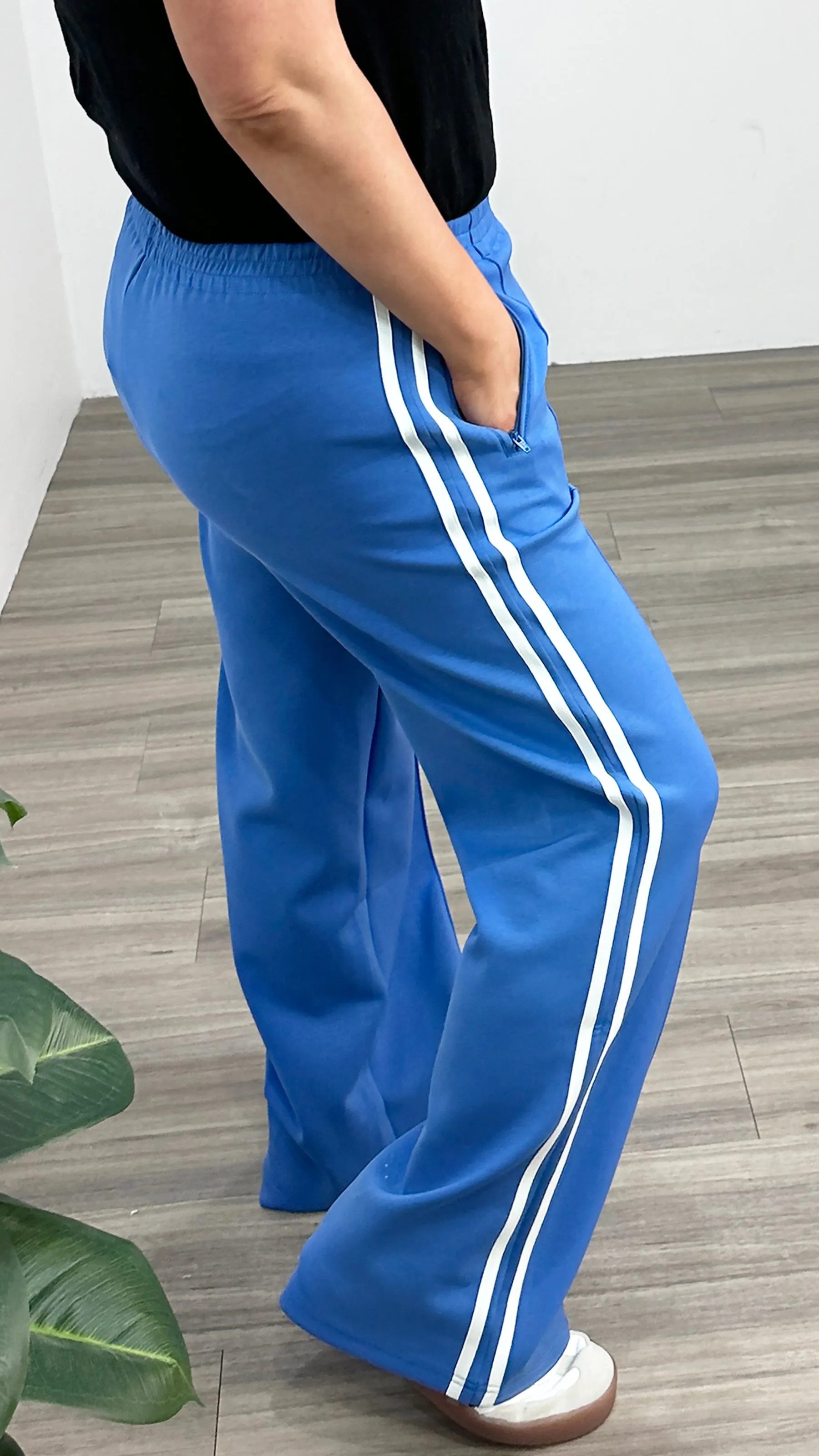 Feather   Noise Noah Wide Pant Blue Stripe