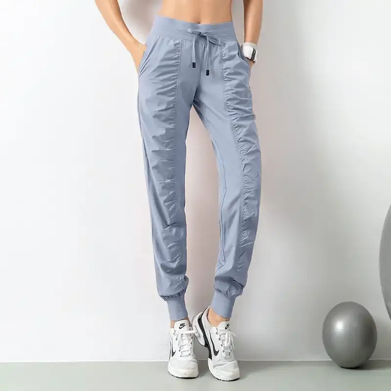 Flicker High-Rise Drawstring Ruched Jogger Pants