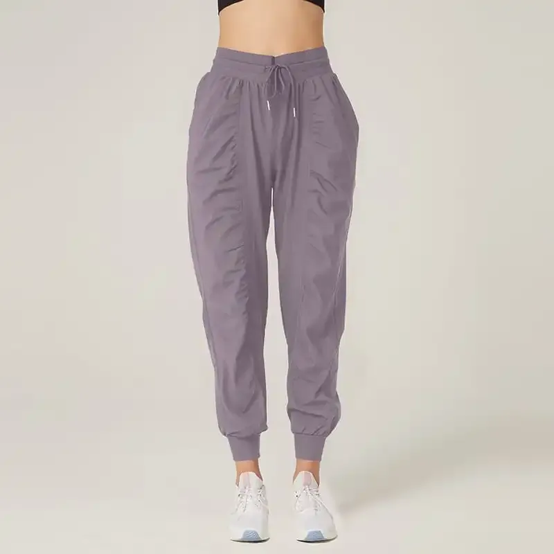 Flicker High-Rise Drawstring Ruched Jogger Pants