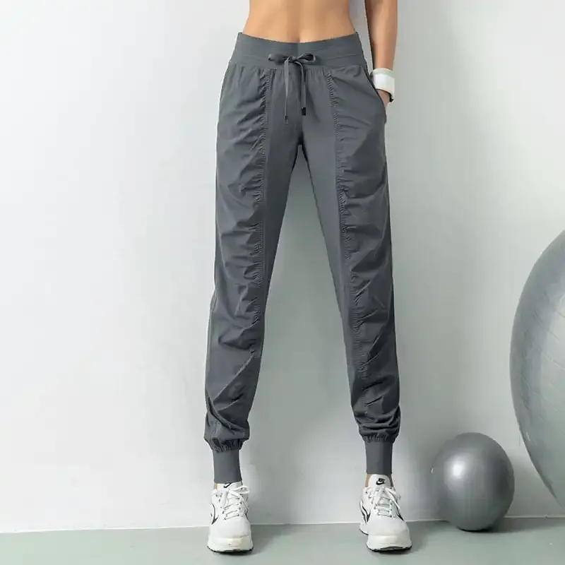 Flicker High-Rise Drawstring Ruched Jogger Pants