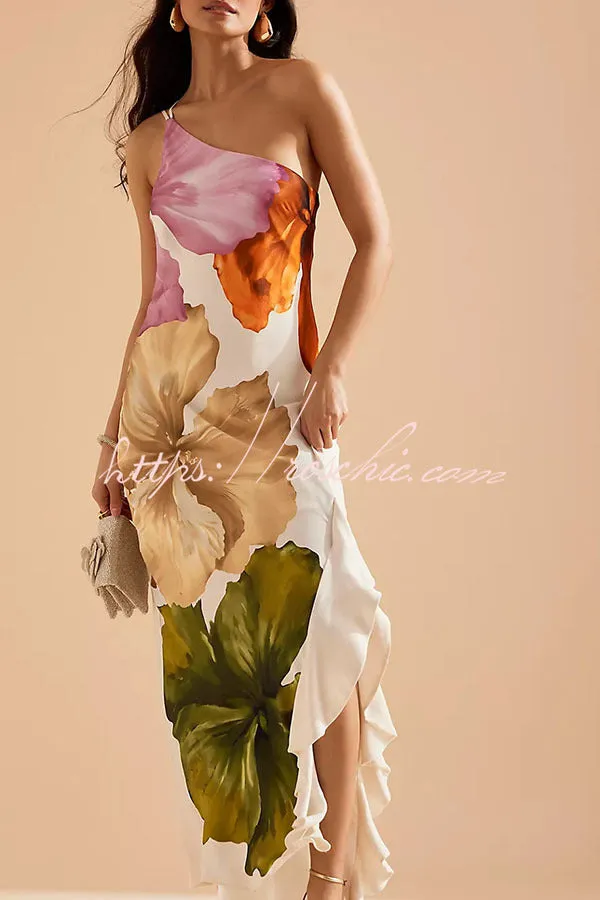 Floral Dreamscape One-Shoulder Maxi Dress