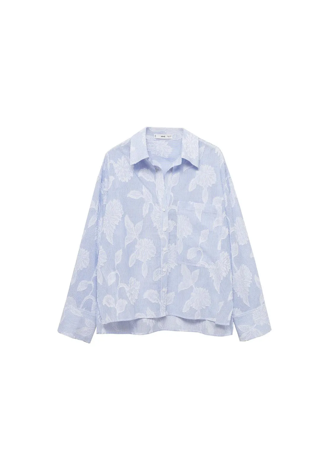 Floral Shirt - Light/pastel Blue