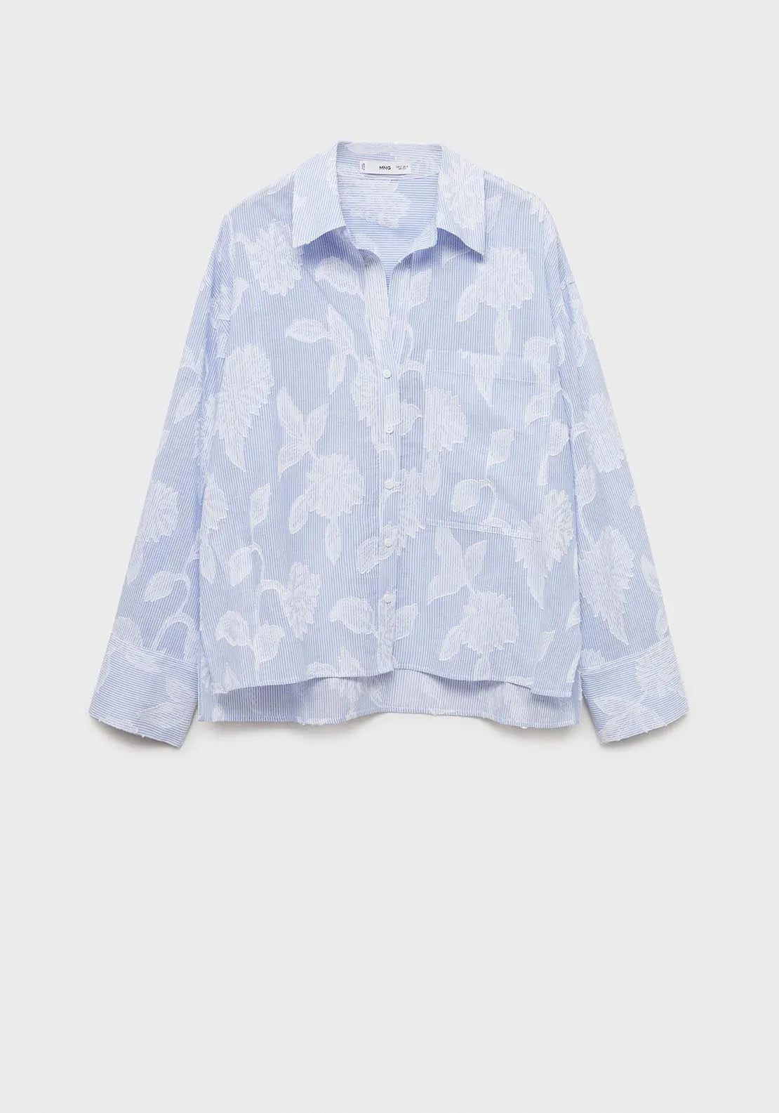 Floral Shirt - Light/pastel Blue