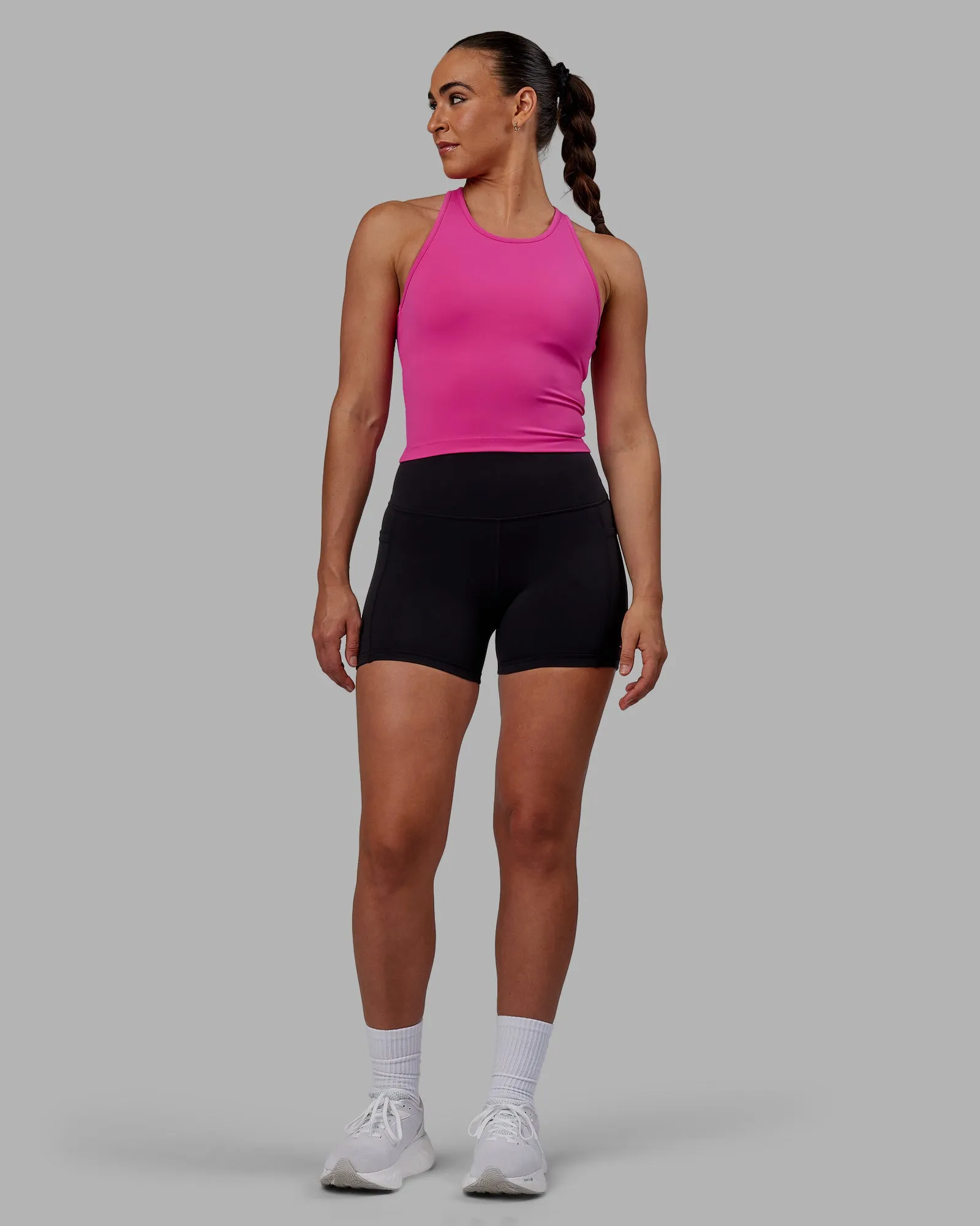 Flow Shelf Bra Performance Tank - Fuchsia Pink