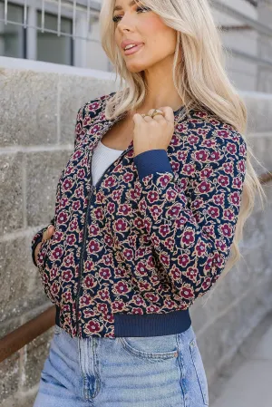 Flowerbomb-er Jacket- Blue