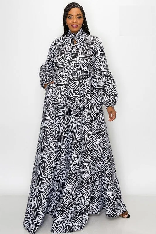 Geometric Maxi Dress
