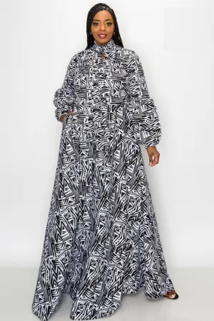 Geometric Maxi Dress