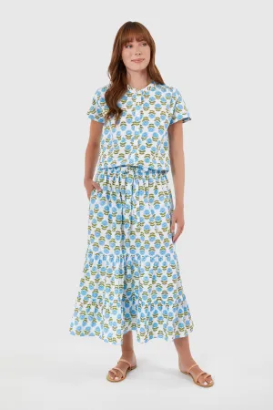Grace Shirt - Liv Blue Motif