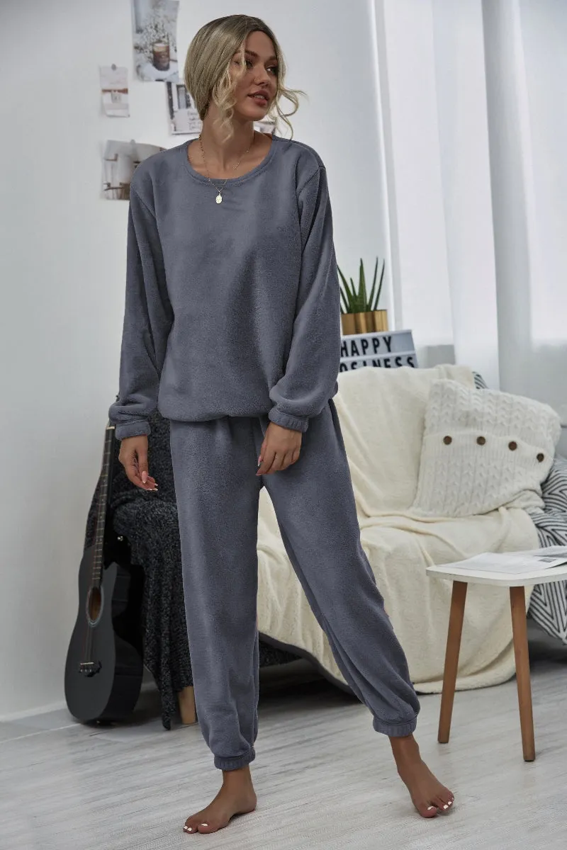 Grey Crewneck Sweatshirt & Joggers