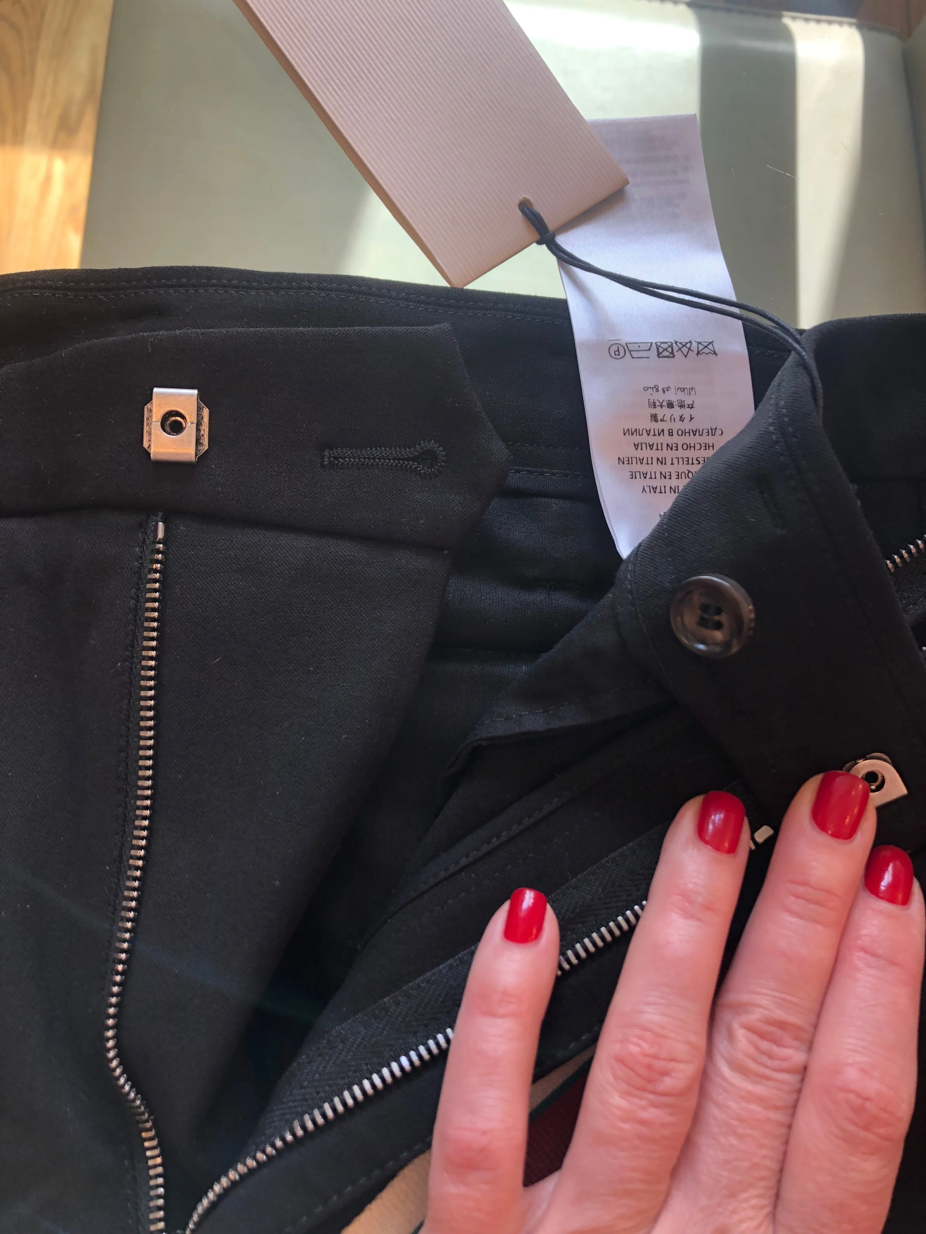 Gucci Gabardine Stretch Pants with Side Stripe in Black