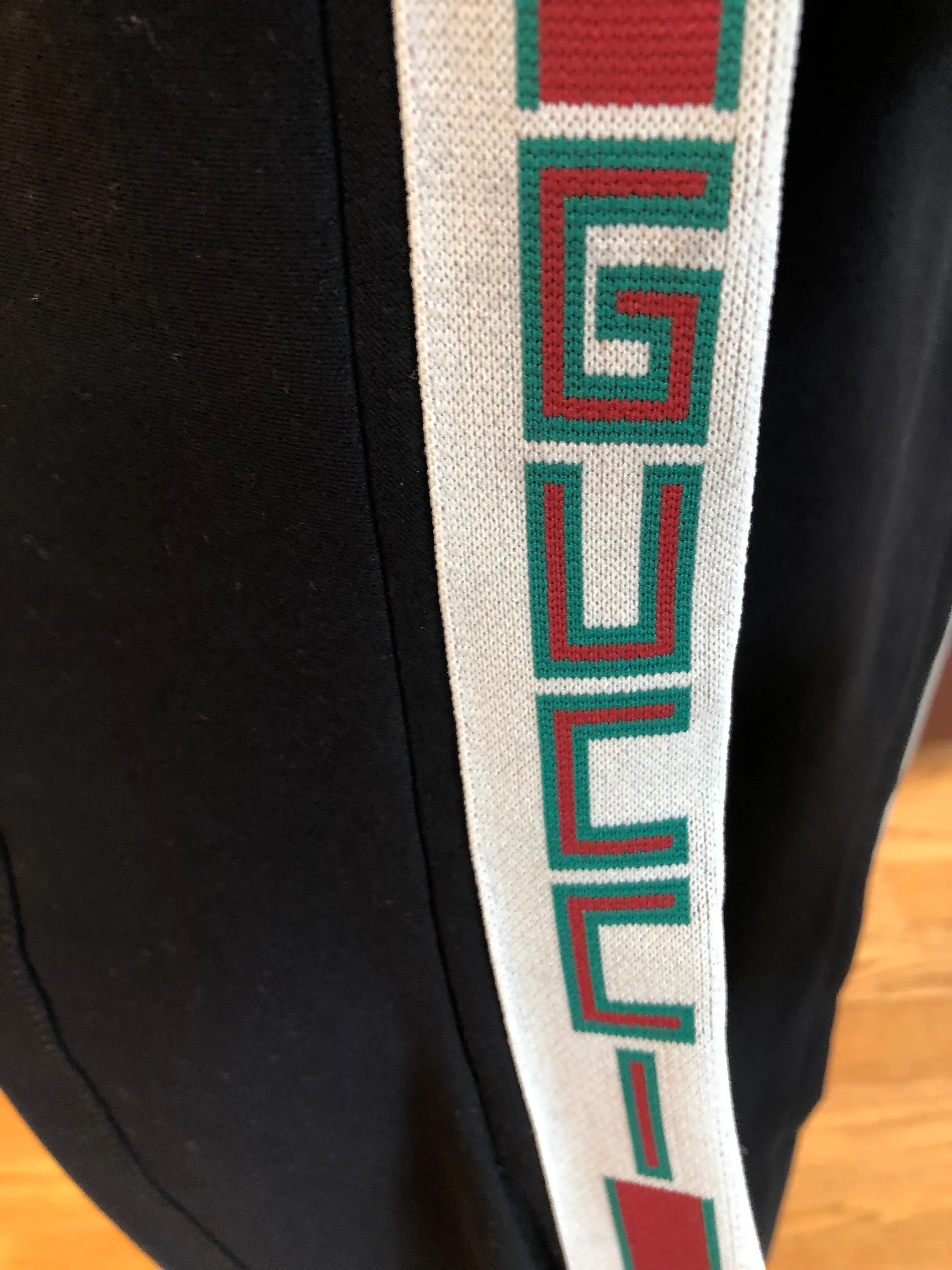 Gucci Gabardine Stretch Pants with Side Stripe in Black