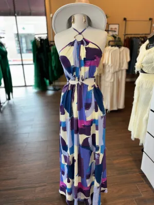 Halter Cutout Maxi Dress