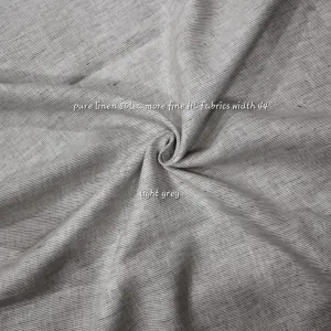 Handwoven Pure Linen 80 Lea Jharna Design Fabric (Light Grey)