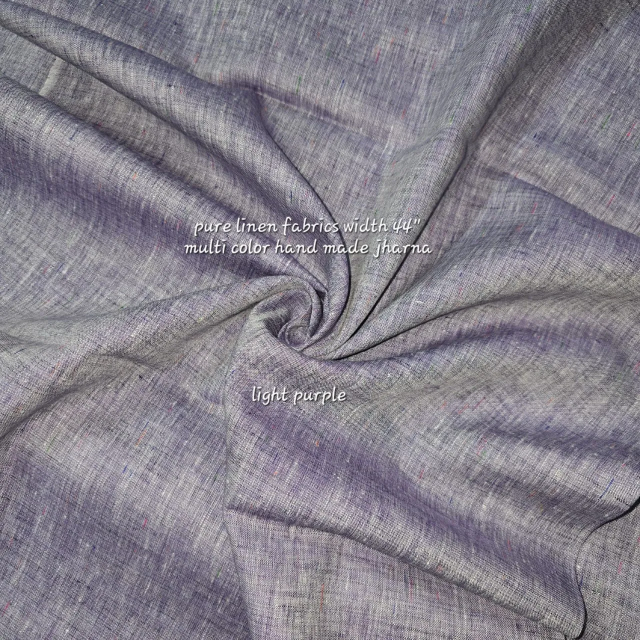 Handwoven Pure Linen 80 Lea Jharna Design Fabric (Light Purple)