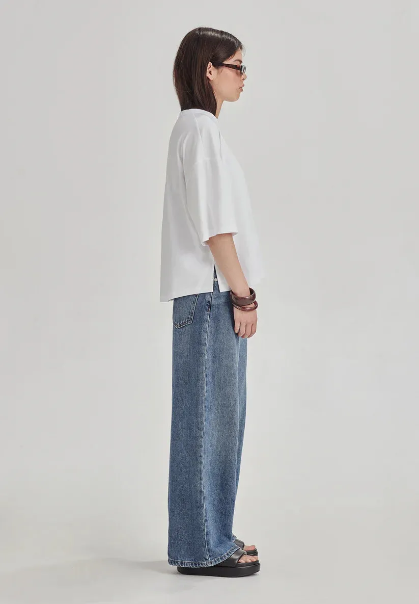 Heavy Box  Tee White