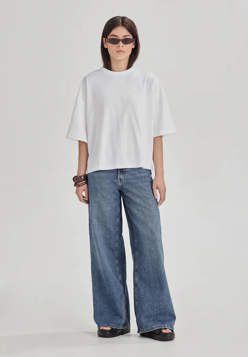 Heavy Box  Tee White