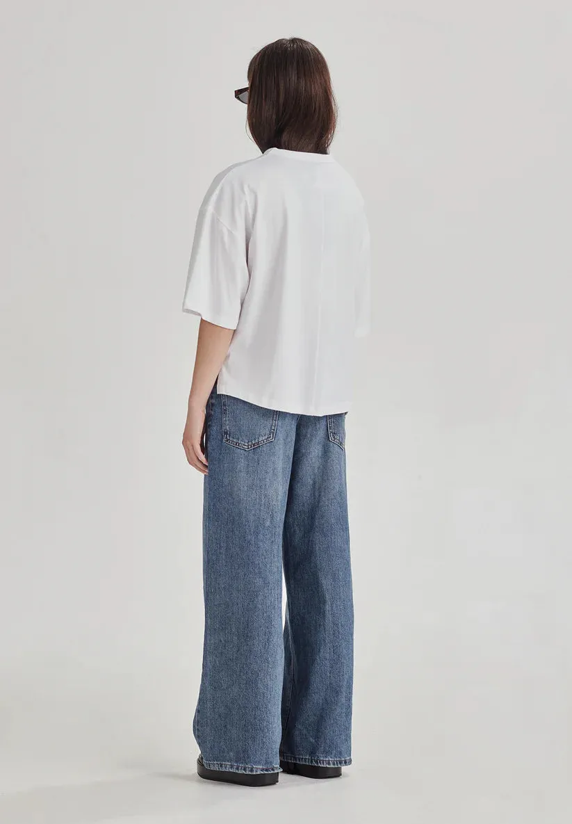 Heavy Box  Tee White