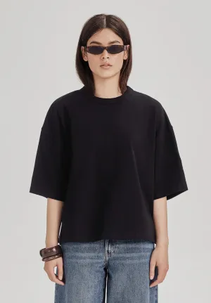 Heavy Boxy Tee Black
