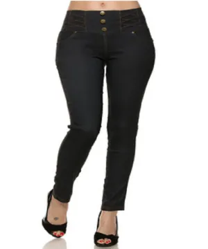 High Waist Corset Pants | Blue