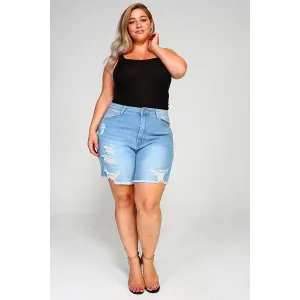 High Waist Distressed Shorts (BBA)