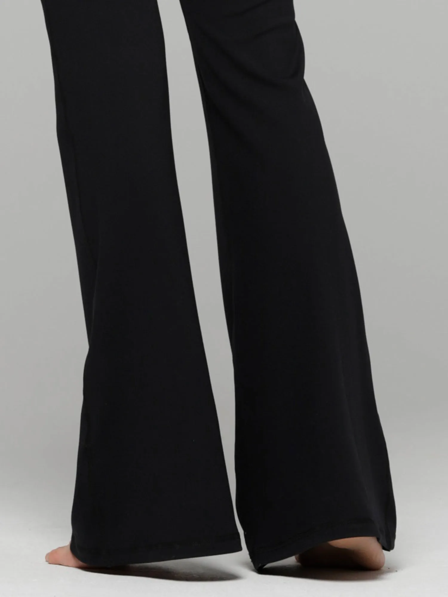 HIGH WAIST FLARE PANTS, BLACK