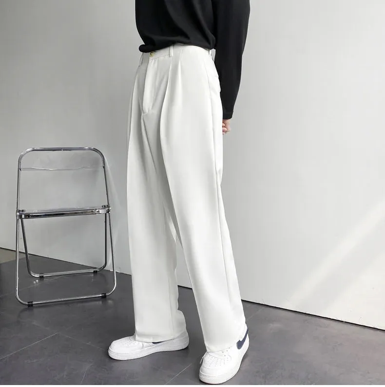 High Waist Loose Casual Straight Long Pants