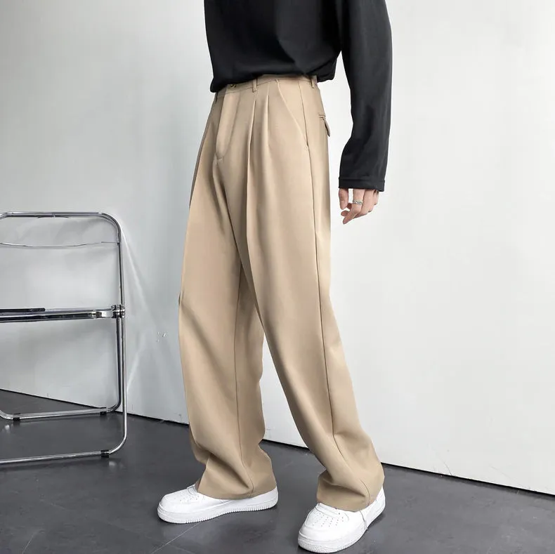 High Waist Loose Casual Straight Long Pants