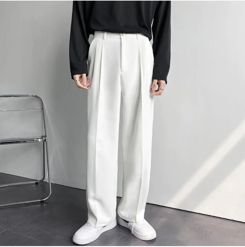 High Waist Loose Casual Straight Long Pants
