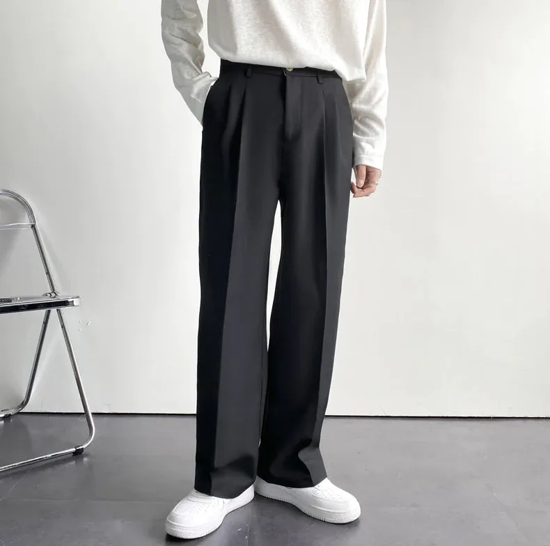 High Waist Loose Casual Straight Long Pants
