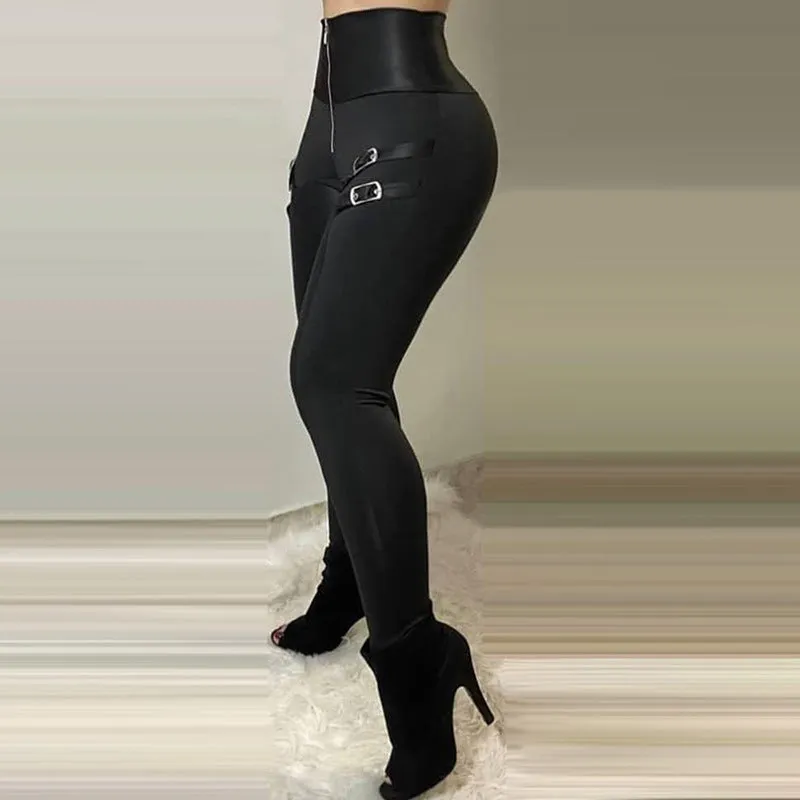 High Waist Skinny Trousers